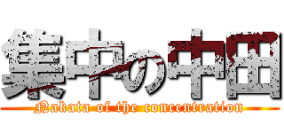 集中の中田 (Nakata of the concentration)