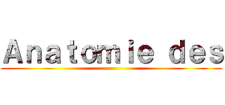 Ａｎａｔｏｍｉｅ ｄｅｓ ()