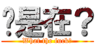 你是在？ (What the fuck?)
