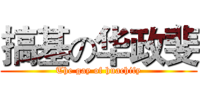搞基の华政斐 (The gay of huachify)