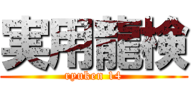 実用龍検 (ryuken 14)
