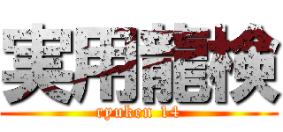 実用龍検 (ryuken 14)