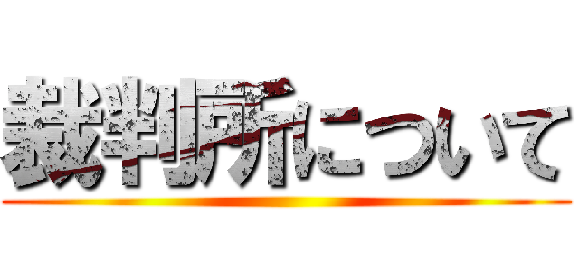 裁判所について ()