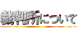 裁判所について ()