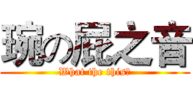 琬の屁之音 (What the this?)