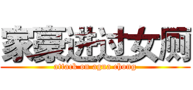 家豪进过女厕 (attack on agua chong)