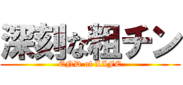 深刻な粗チン (END of LIFE)