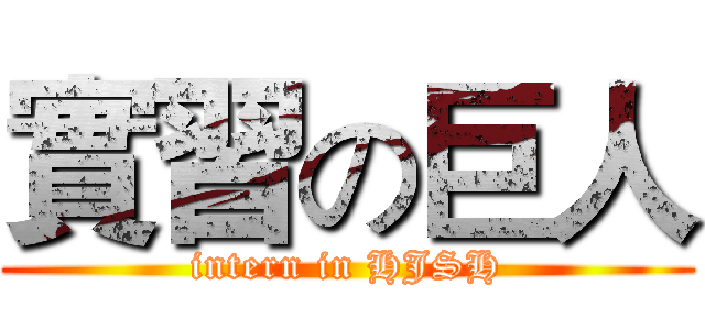 實習の巨人 (intern in HJSH)
