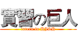 實習の巨人 (intern in HJSH)