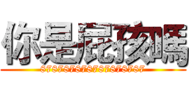 你是屁孩嗎 (878787878787878787)