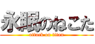 永眠のねこた (attack on titan)