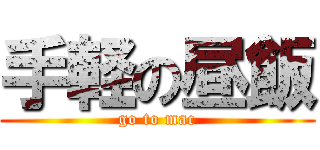 手軽の昼飯 (go to mac)