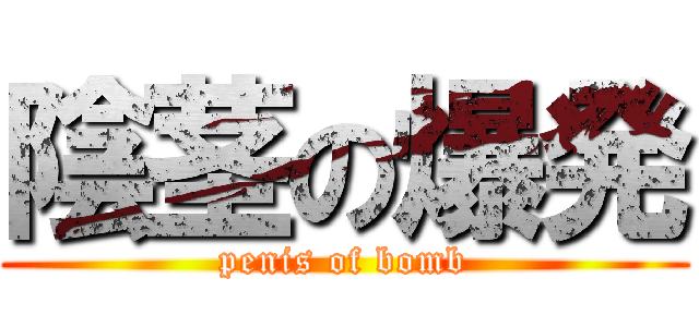 陰茎の爆発 (penis of bomb)