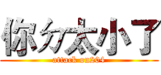 你ㄉ太小了 (attack on204)