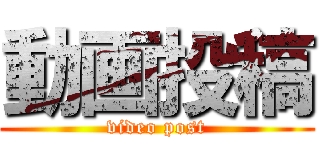 動画投稿 (video post)