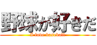 野球が好きだ (I love baseball)