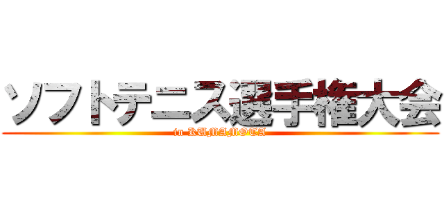 ソフトテニス選手権大会 (in KUMAMOTA)