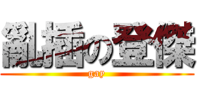亂插の登傑 (gay)