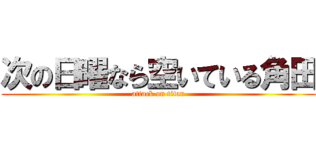 次の日曜なら空いている角田 (attack on titan)