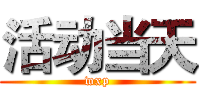 活动当天 (wxp)