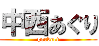 中西あぐり (pervert)