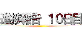 進捗報告 １０日目 ()