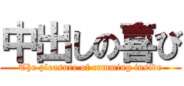 中出しの喜び (The pleasure of cumming inside)