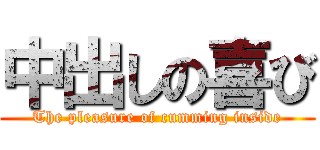 中出しの喜び (The pleasure of cumming inside)