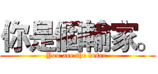 你是個輸家。 (You are the loser.)