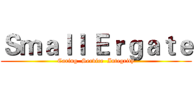 Ｓｍａｌｌ Ｅｒｇａｔｅ (Caring  Service  Integrity)