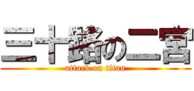 三十路の二宮 (attack on titan)