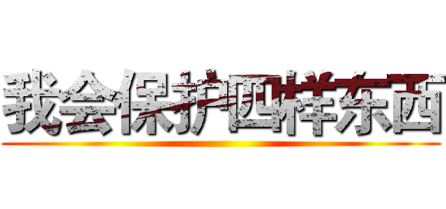 我会保护四样东西 ()