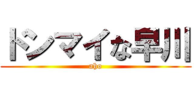 ドンマイな早川 (aho)