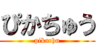 ぴかちゅう (pikachu)