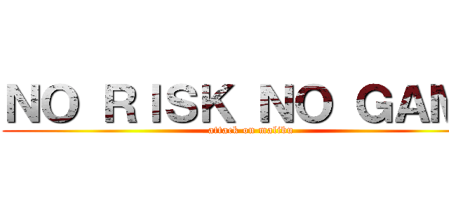 ＮＯ ＲＩＳＫ ＮＯ ＧＡＭＥ (attack on malibu)