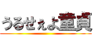 うるせぇよ童貞 ()