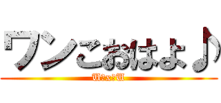 ワンこおはよ♪ (U・x・U)