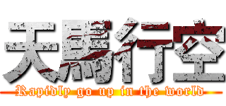 天馬行空 (Rapidly go up in the world)