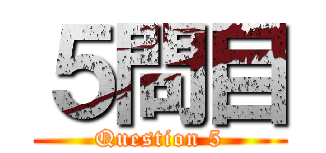 ５問目 (Question 5)
