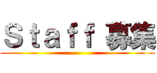 Ｓｔａｆｆ 募集 ()