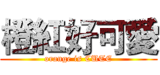 橙紅好可愛 (orange is CUTE)