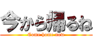 今から帰るね (Come home now)