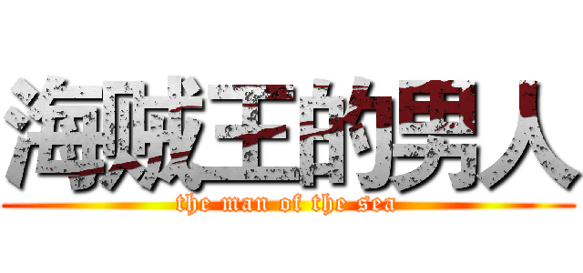 海贼王的男人 (the man of the sea)