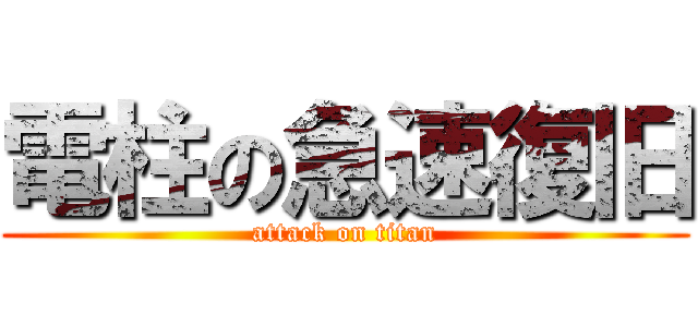 電柱の急速復旧 (attack on titan)
