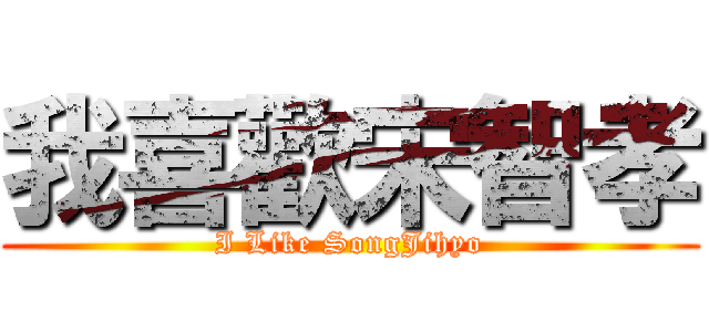 我喜歡宋智孝 (I Like SongJihyo)