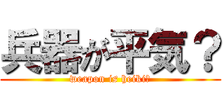兵器が平気？ (weapon is heiki?)