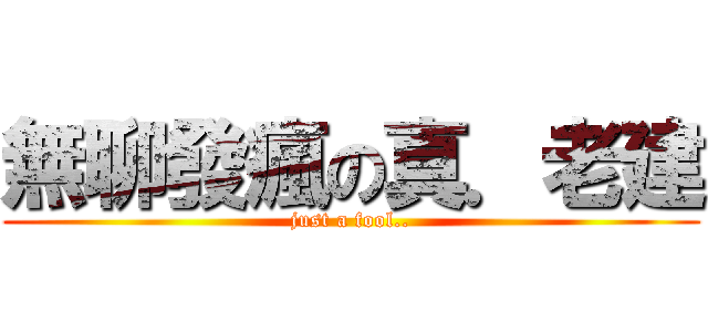 無聊發瘋の真．老建 (just a fool..)
