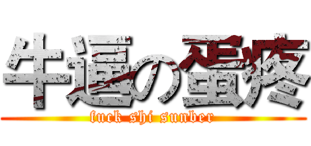 牛逼の蛋疼 (fuck shi sunber)