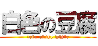 白色の豆腐 (tofu of the white)