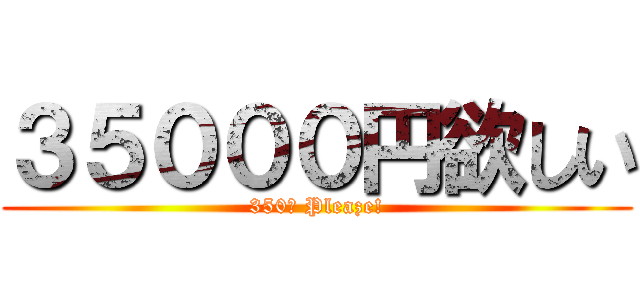３５０００円欲しい (350＄ Pleaze!)